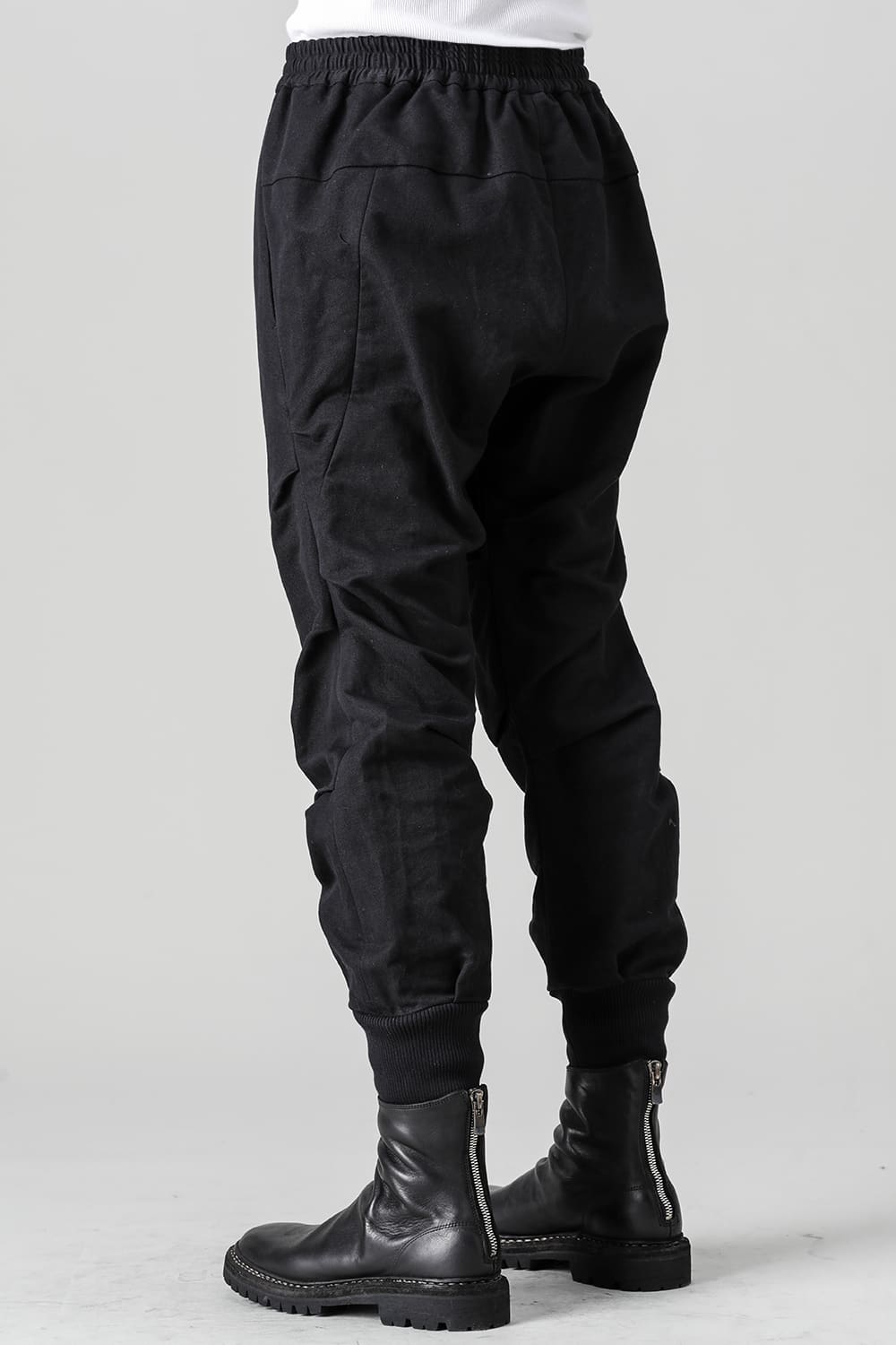 Jogger pants cotton / line Black