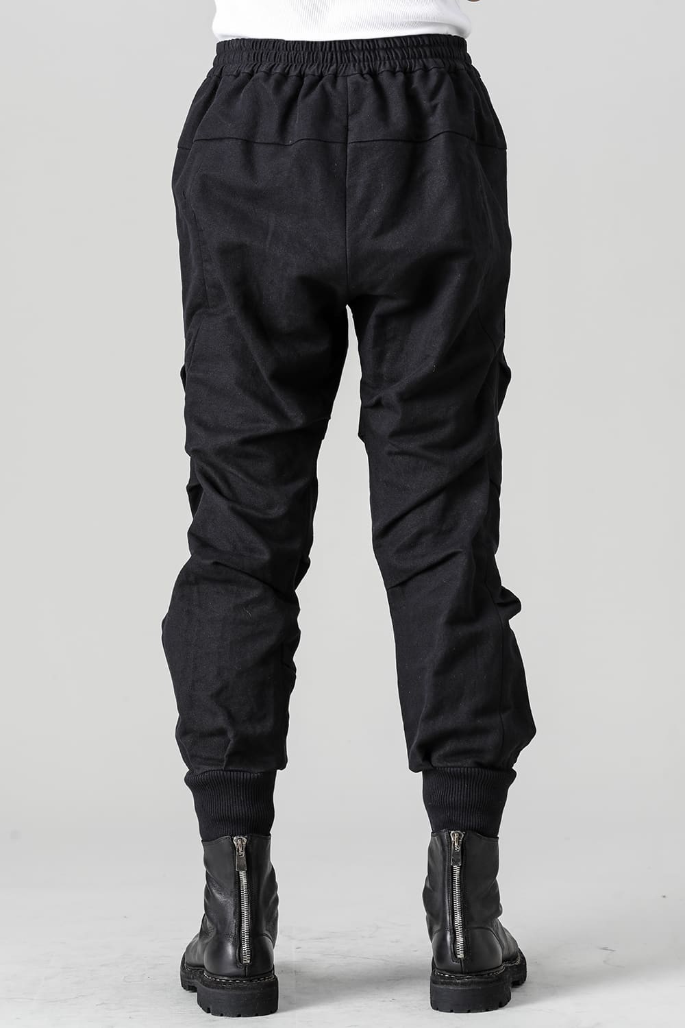 Jogger pants cotton / line Black