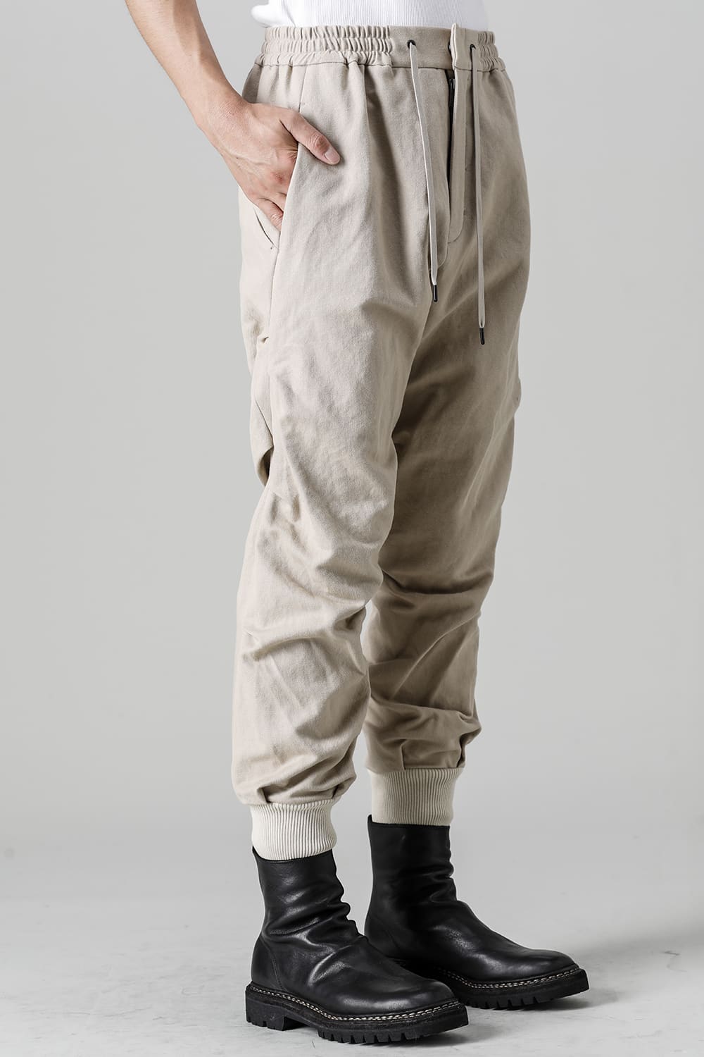 ジョガー パンツ コットン / リネン ライト ベージュ