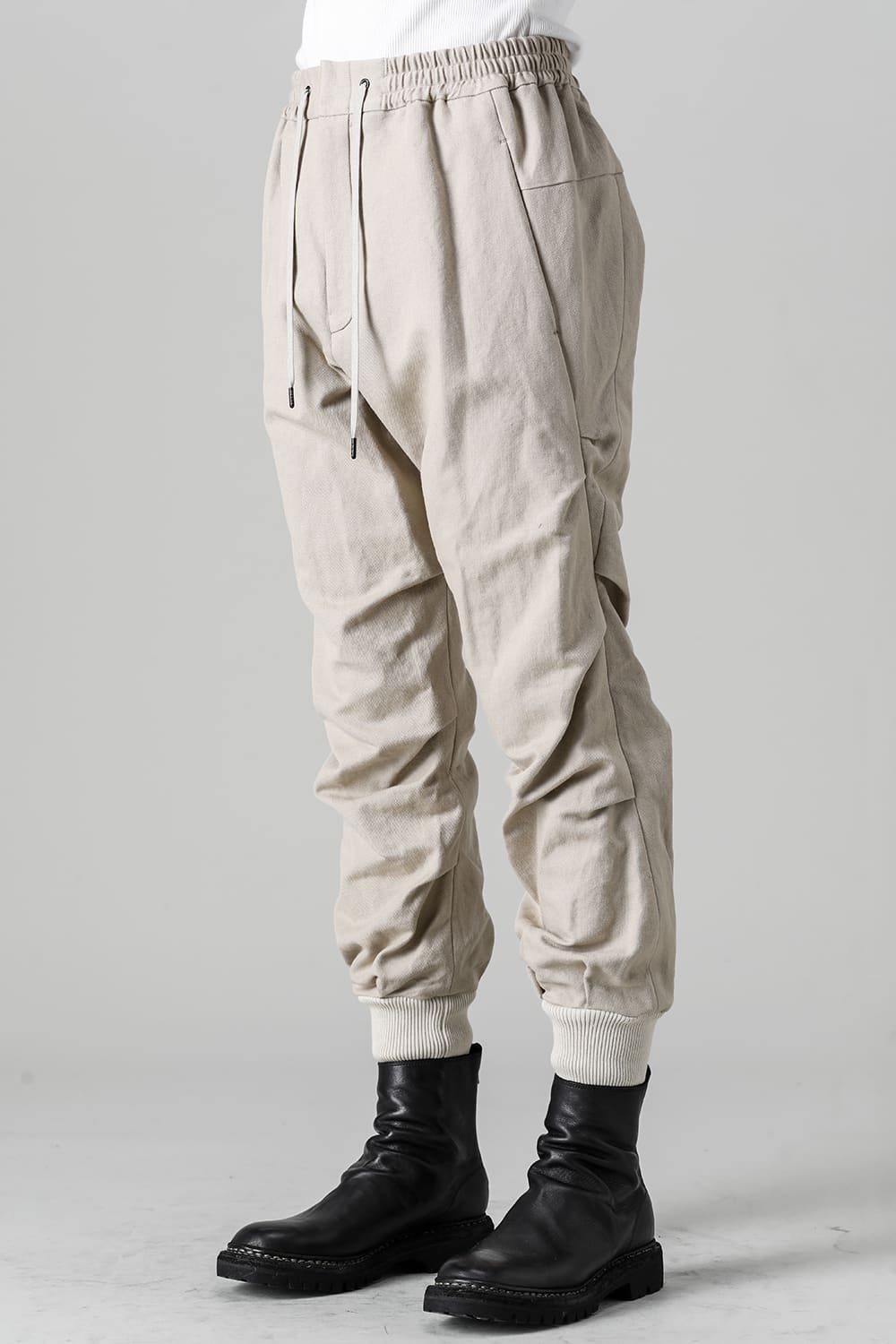 ジョガー パンツ コットン / リネン ライト ベージュ