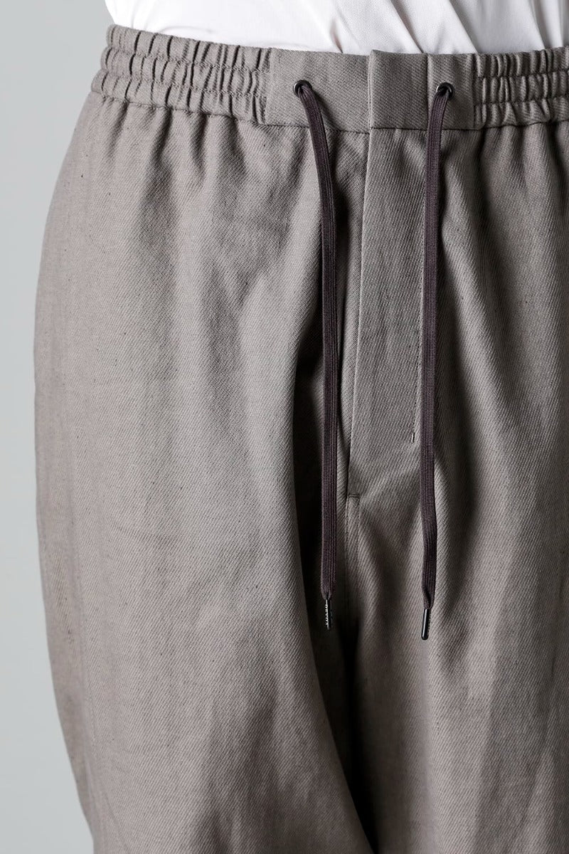 Dropcrotch cropped pants cotton kersey