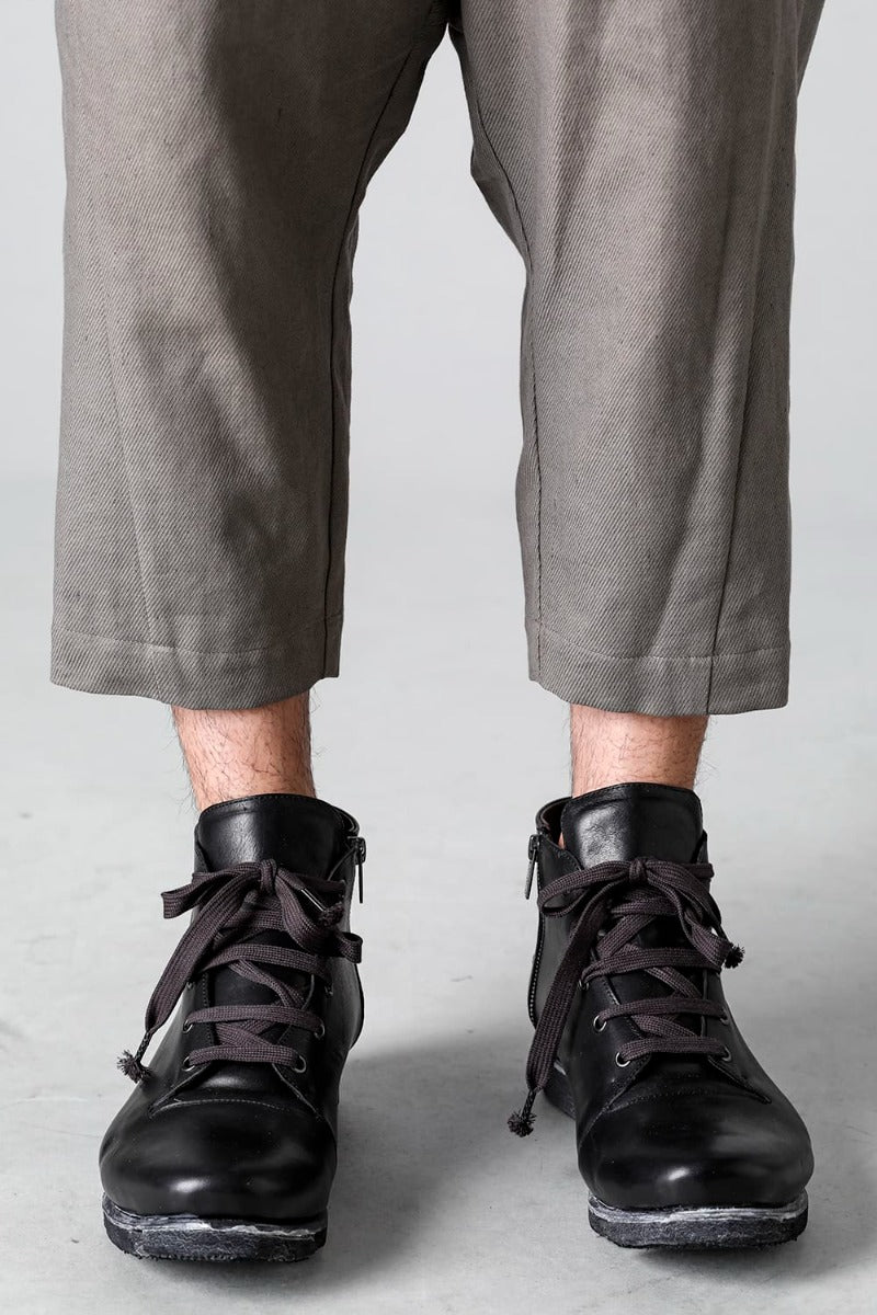 Dropcrotch cropped pants cotton kersey