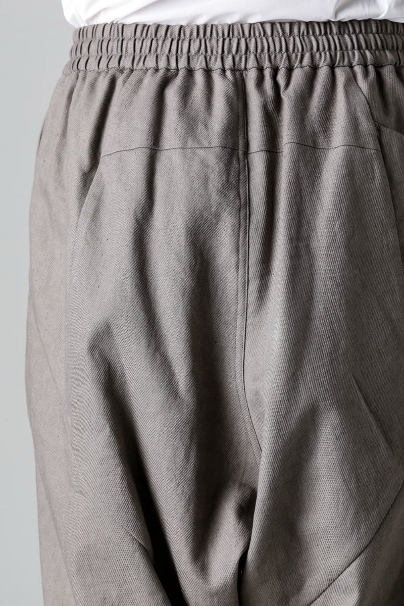 Dropcrotch cropped pants cotton kersey