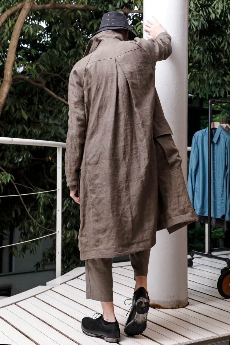 Dropcrotch cropped pants cotton kersey