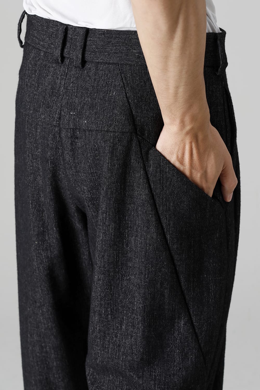 Cropped pants Shetland wool / linen