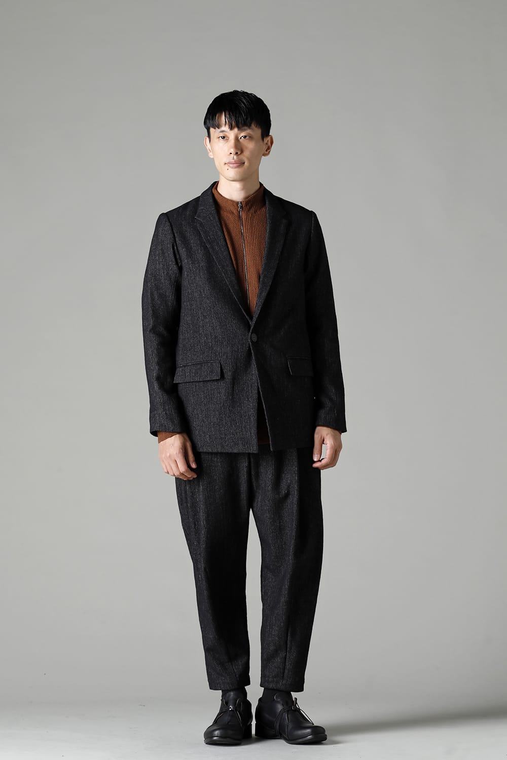 Cropped pants Shetland wool / linen