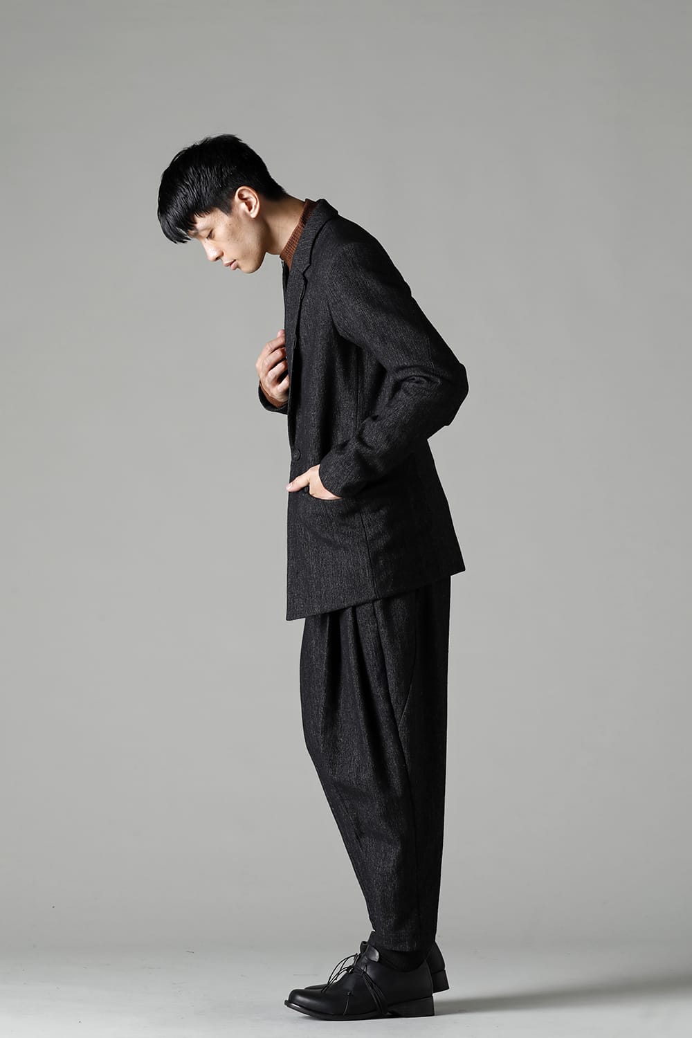 Cropped pants Shetland wool / linen