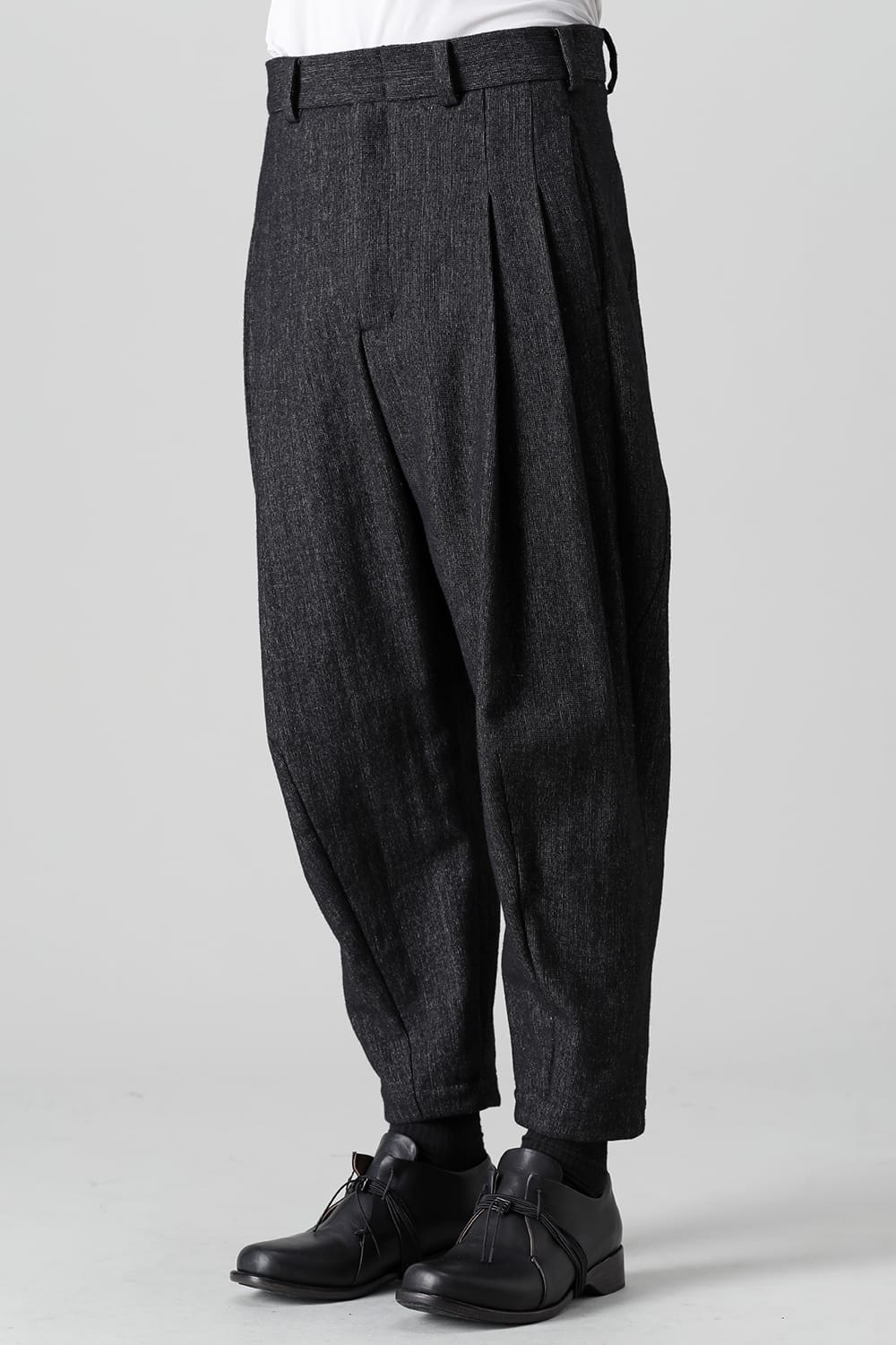 Cropped pants Shetland wool / linen