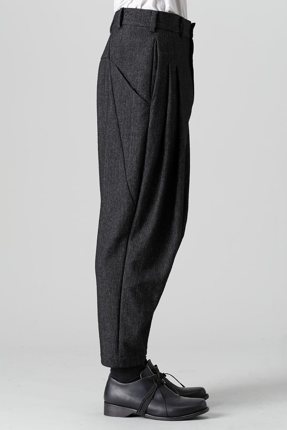 Cropped pants Shetland wool / linen