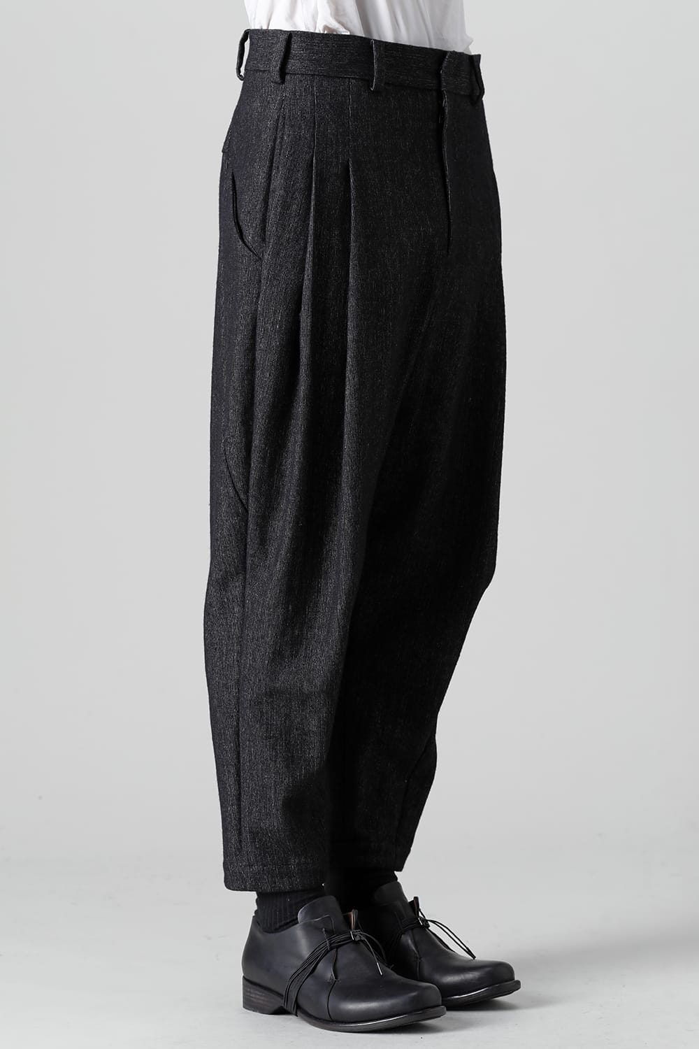 Cropped pants Shetland wool / linen