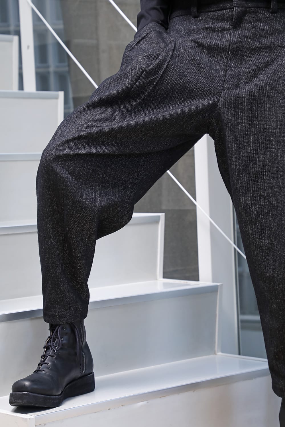 Cropped pants Shetland wool / linen