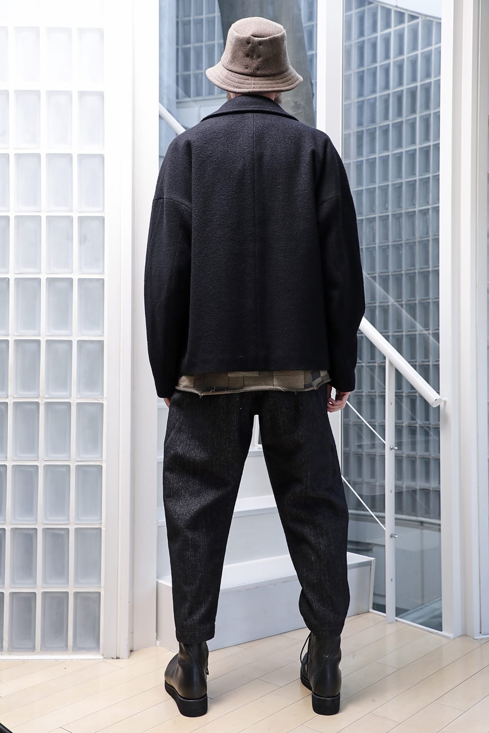 Cropped pants Shetland wool / linen