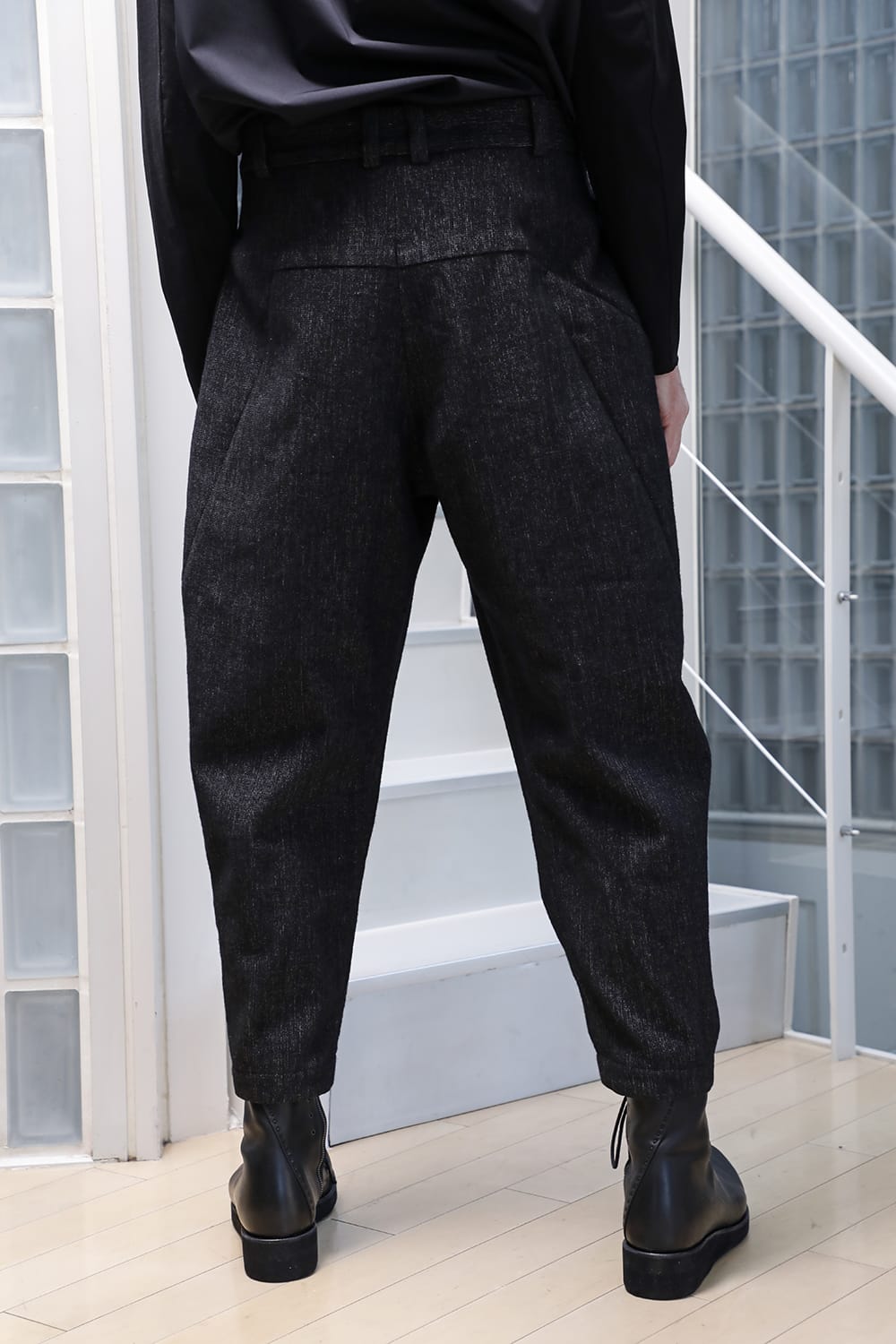 Cropped pants Shetland wool / linen