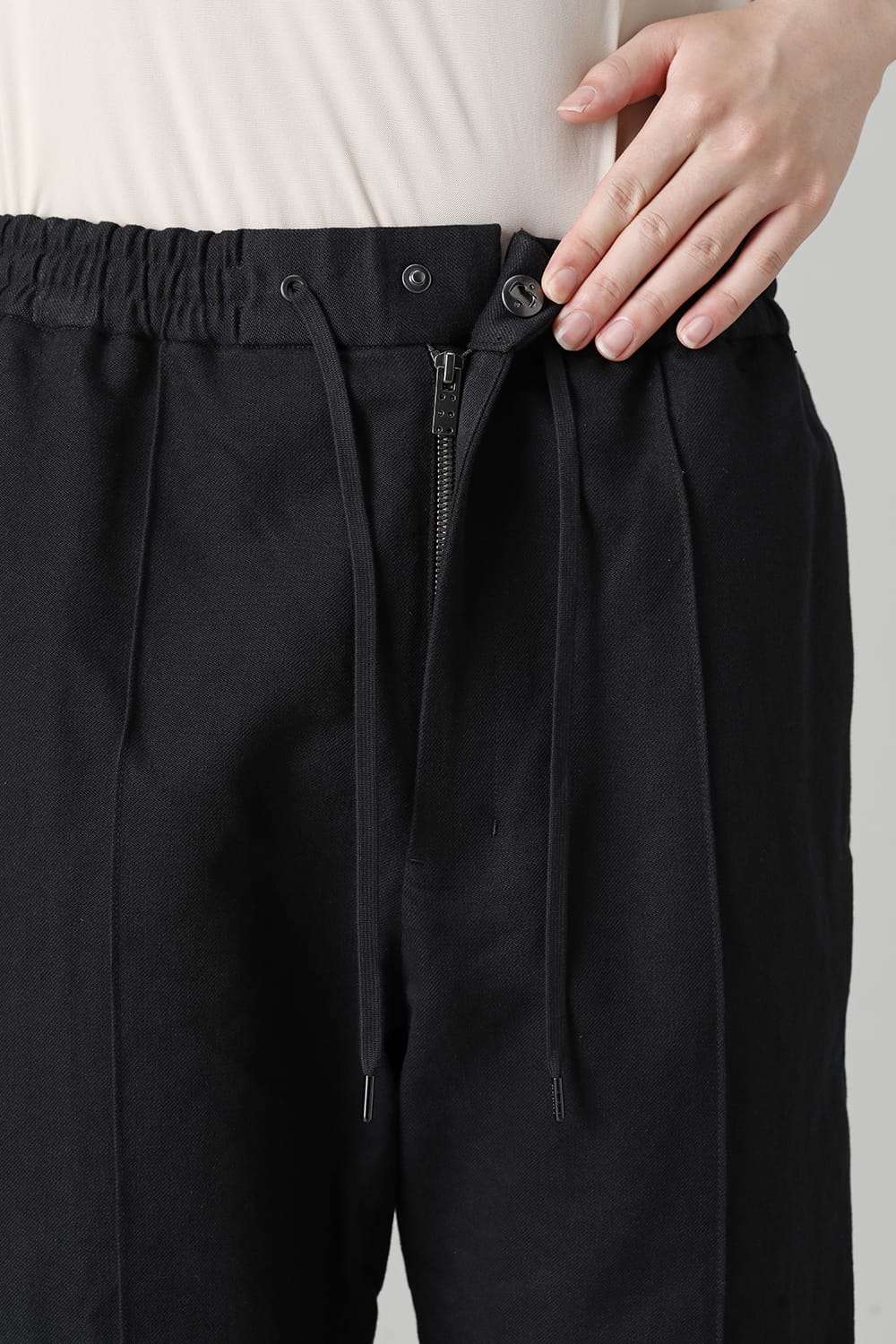 Skater pants cotton / linen Black