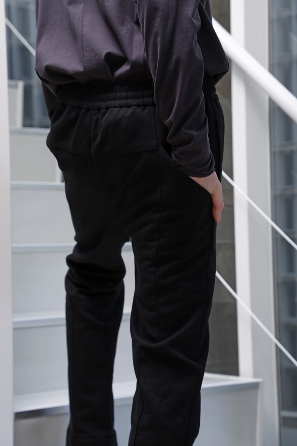 Skater pants cotton / linen Black