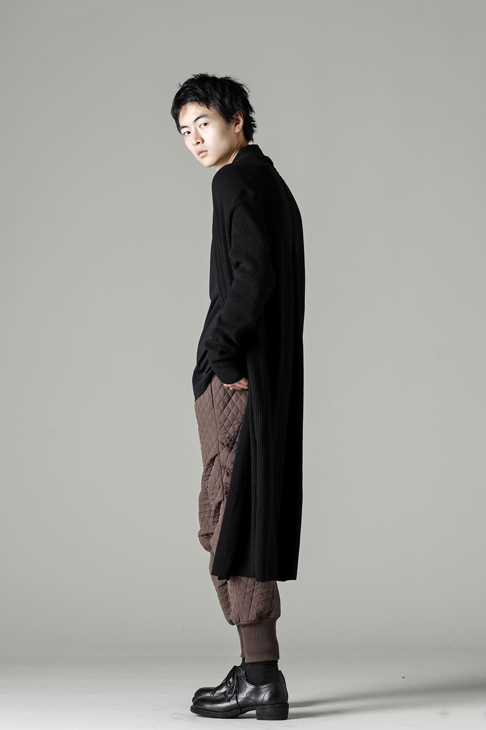 Jogger pants quilted silk / cotton