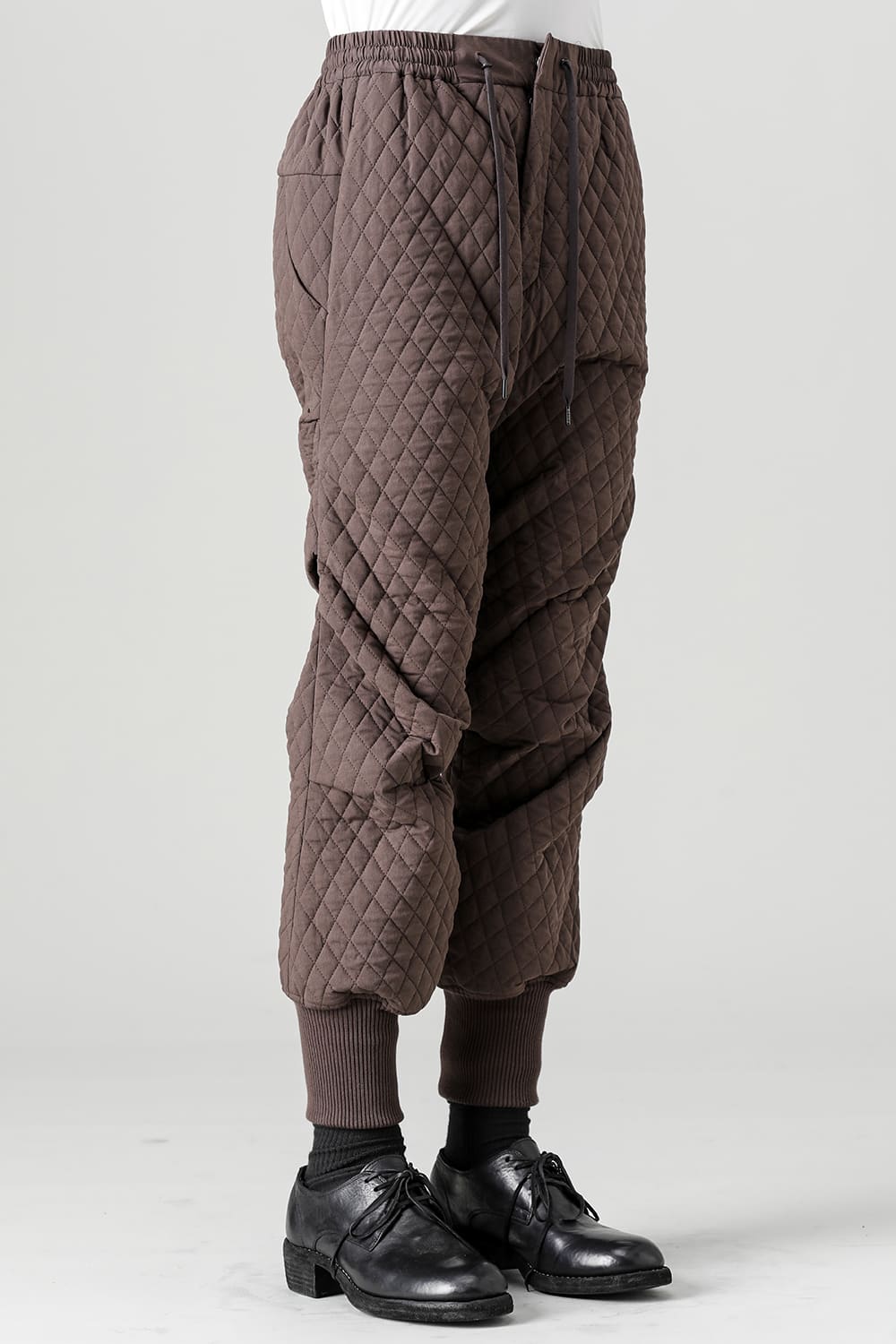 Jogger pants quilted silk / cotton