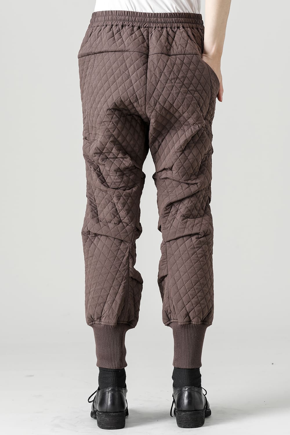Jogger pants quilted silk / cotton