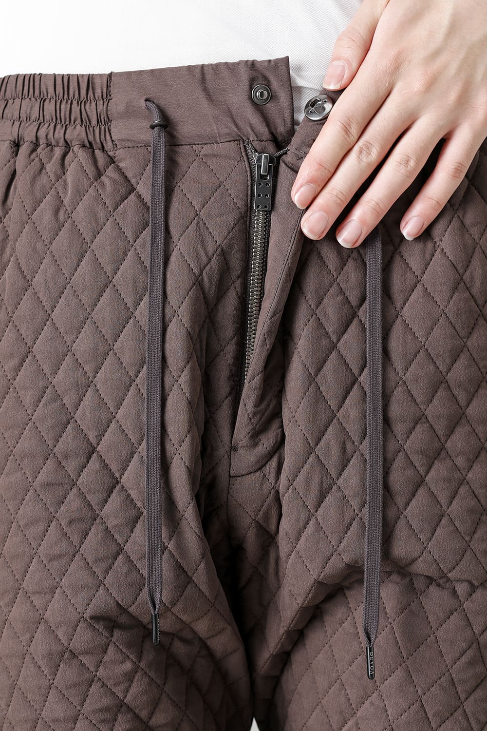 Jogger pants quilted silk / cotton