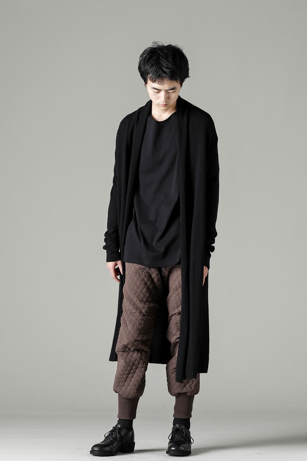 Jogger pants quilted silk / cotton