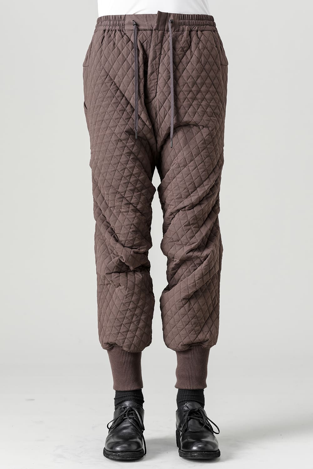 Jogger pants quilted silk / cotton