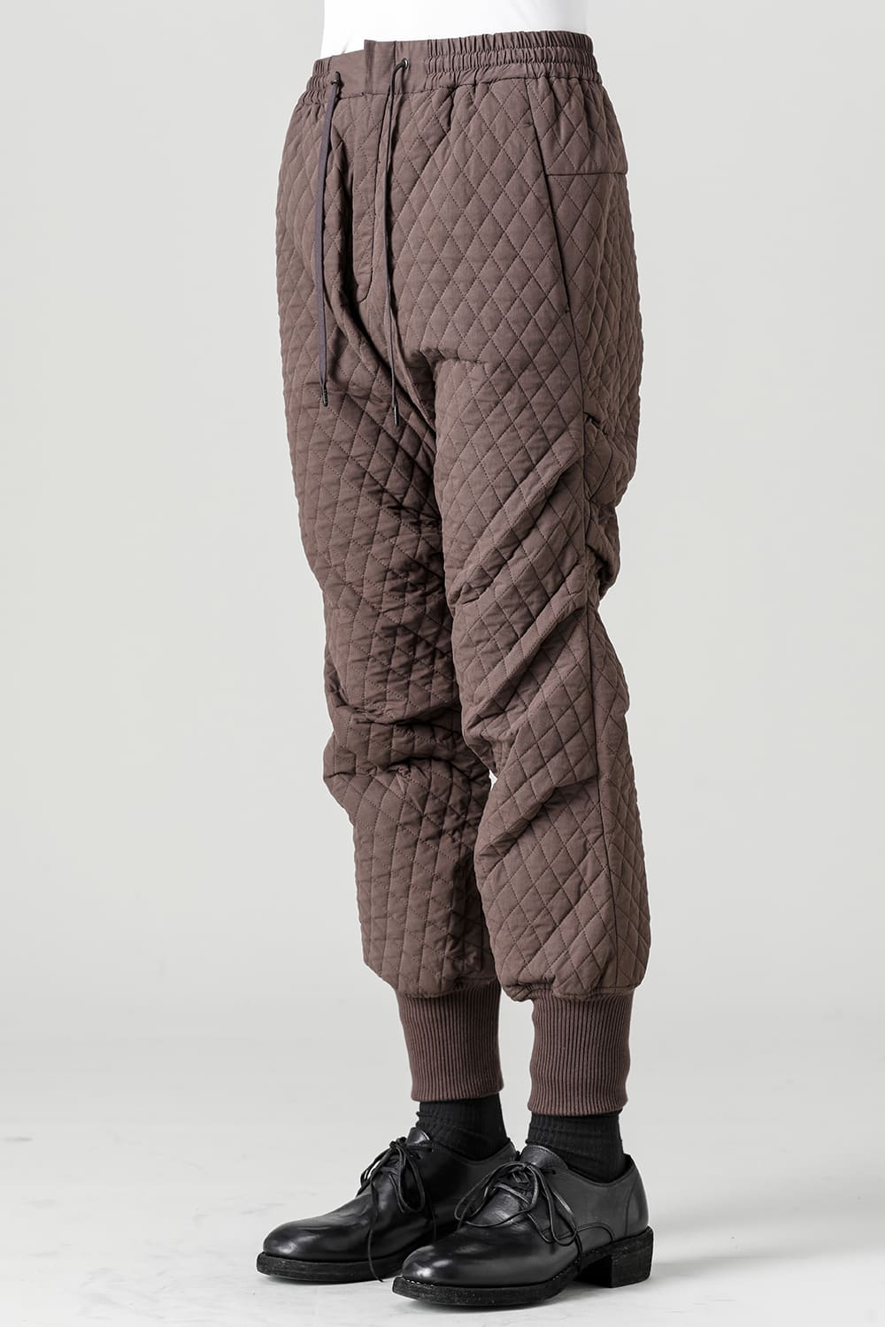 Jogger pants quilted silk / cotton
