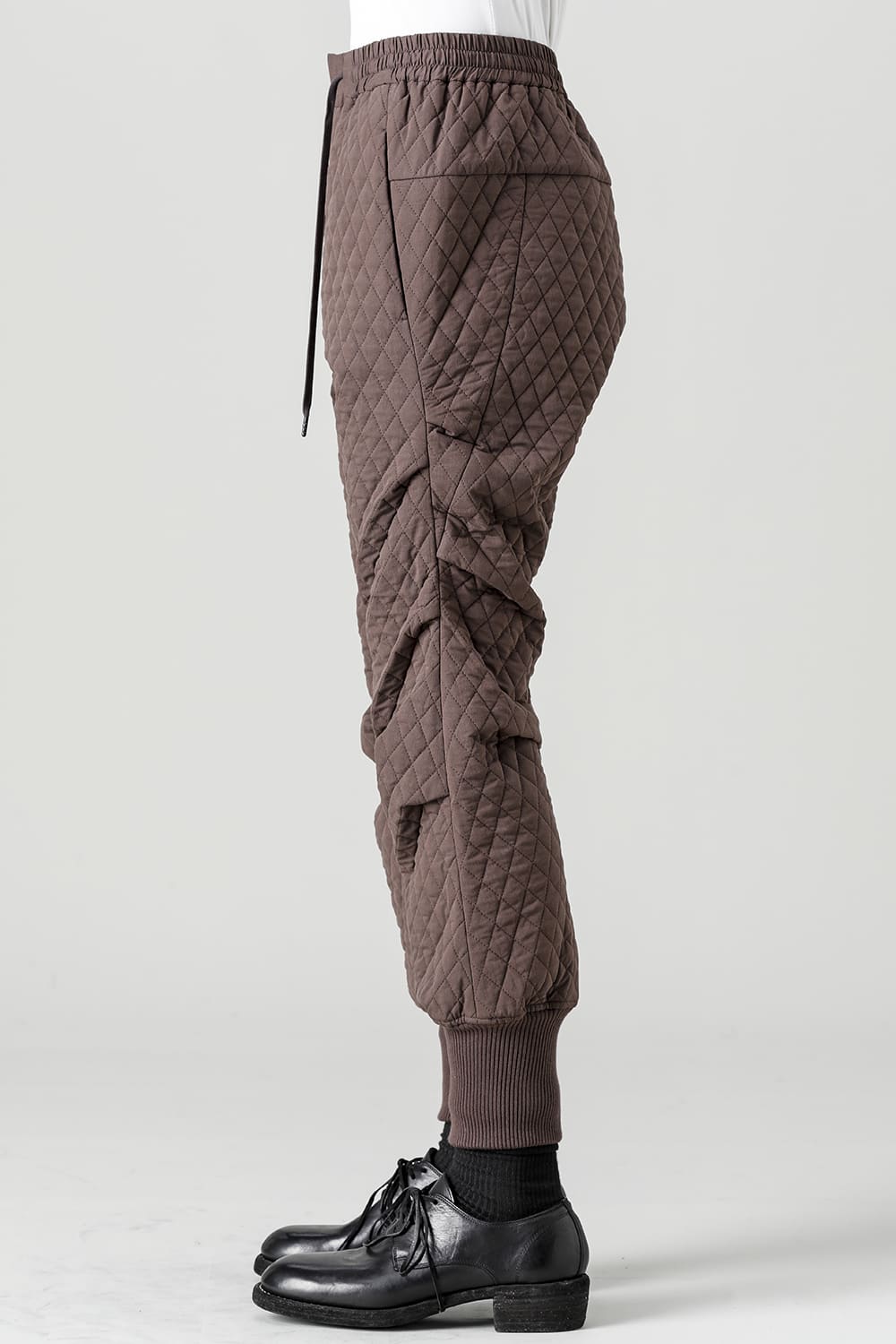 Jogger pants quilted silk / cotton