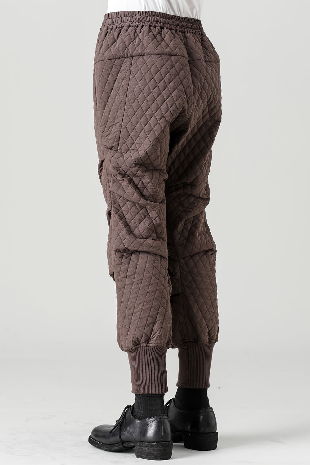 Jogger pants quilted silk / cotton