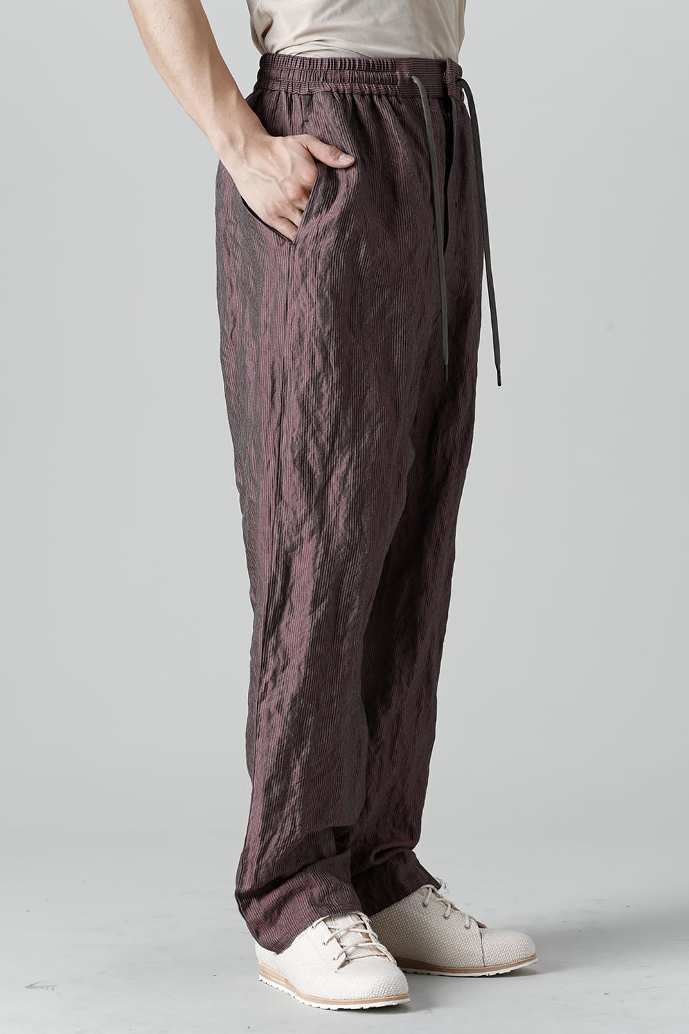 FASCINATE LIMITED Relax Pants Wine Stripe
