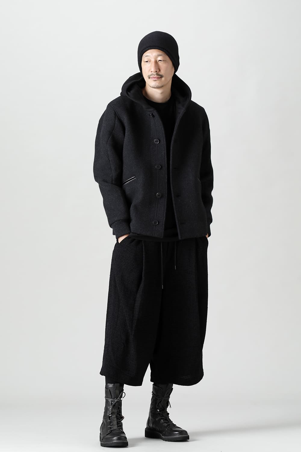 Layerd pants Silk tweed