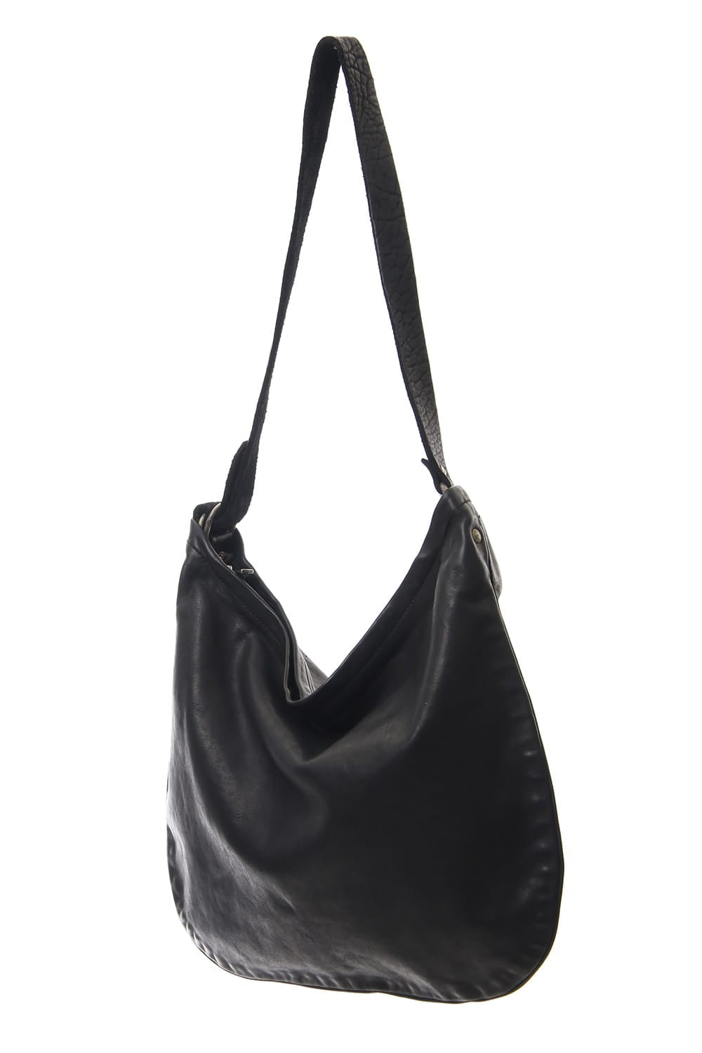 Leather Shoulder Bag Soft Horse Full Grain Leather - Black Q20