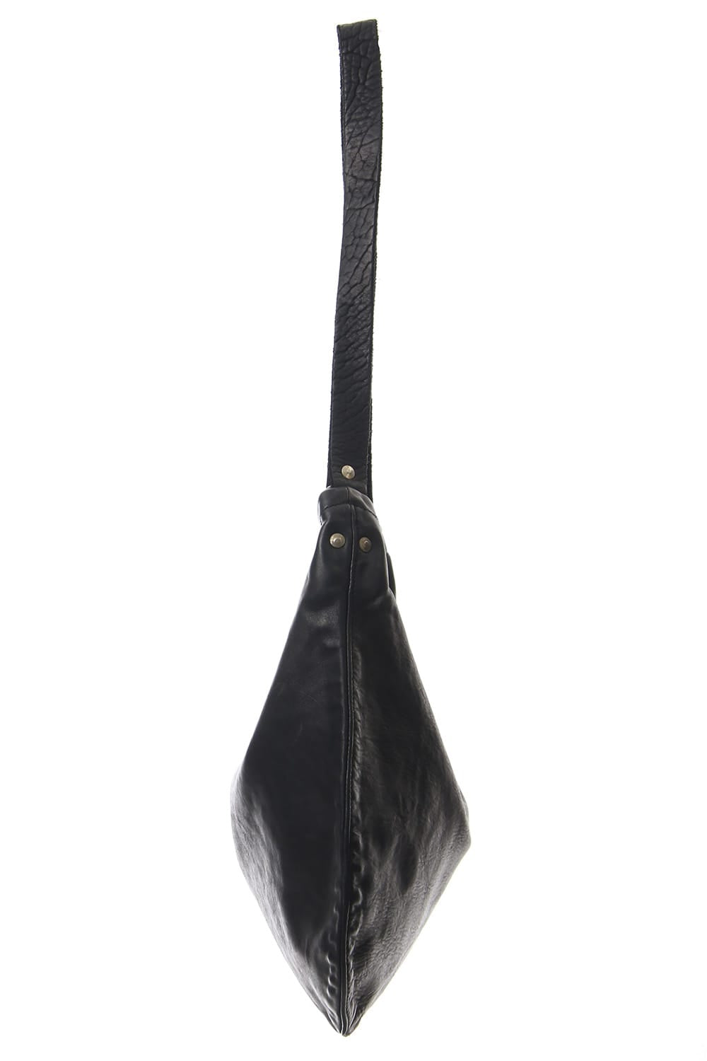 Leather Shoulder Bag Soft Horse Full Grain Leather - Black Q20