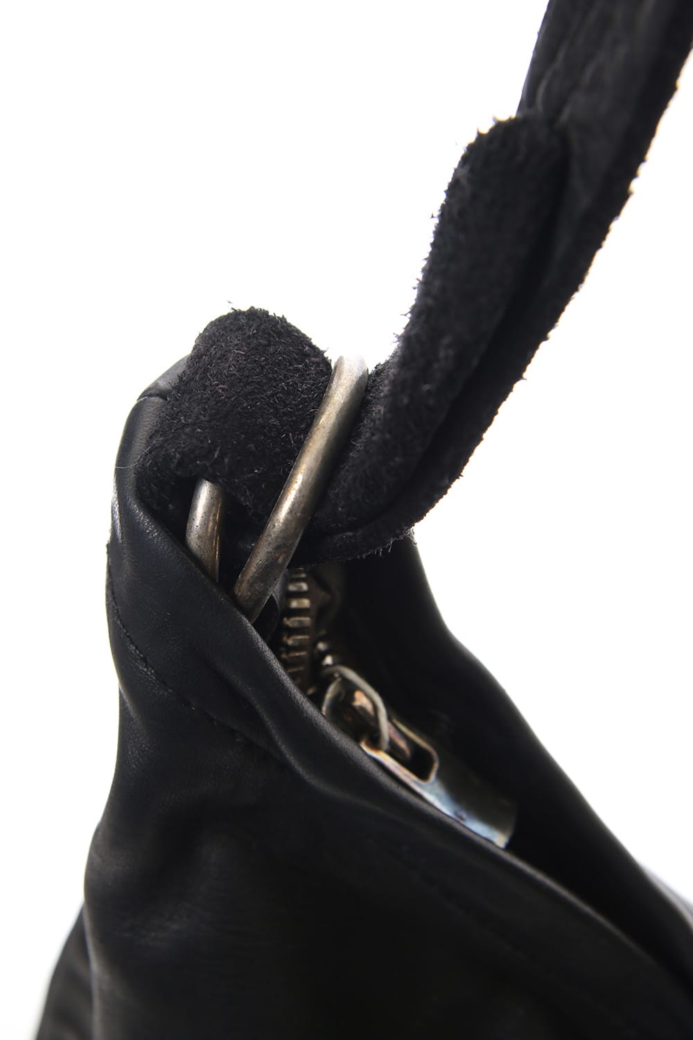 Leather Shoulder Bag Soft Horse Full Grain Leather - Black Q20