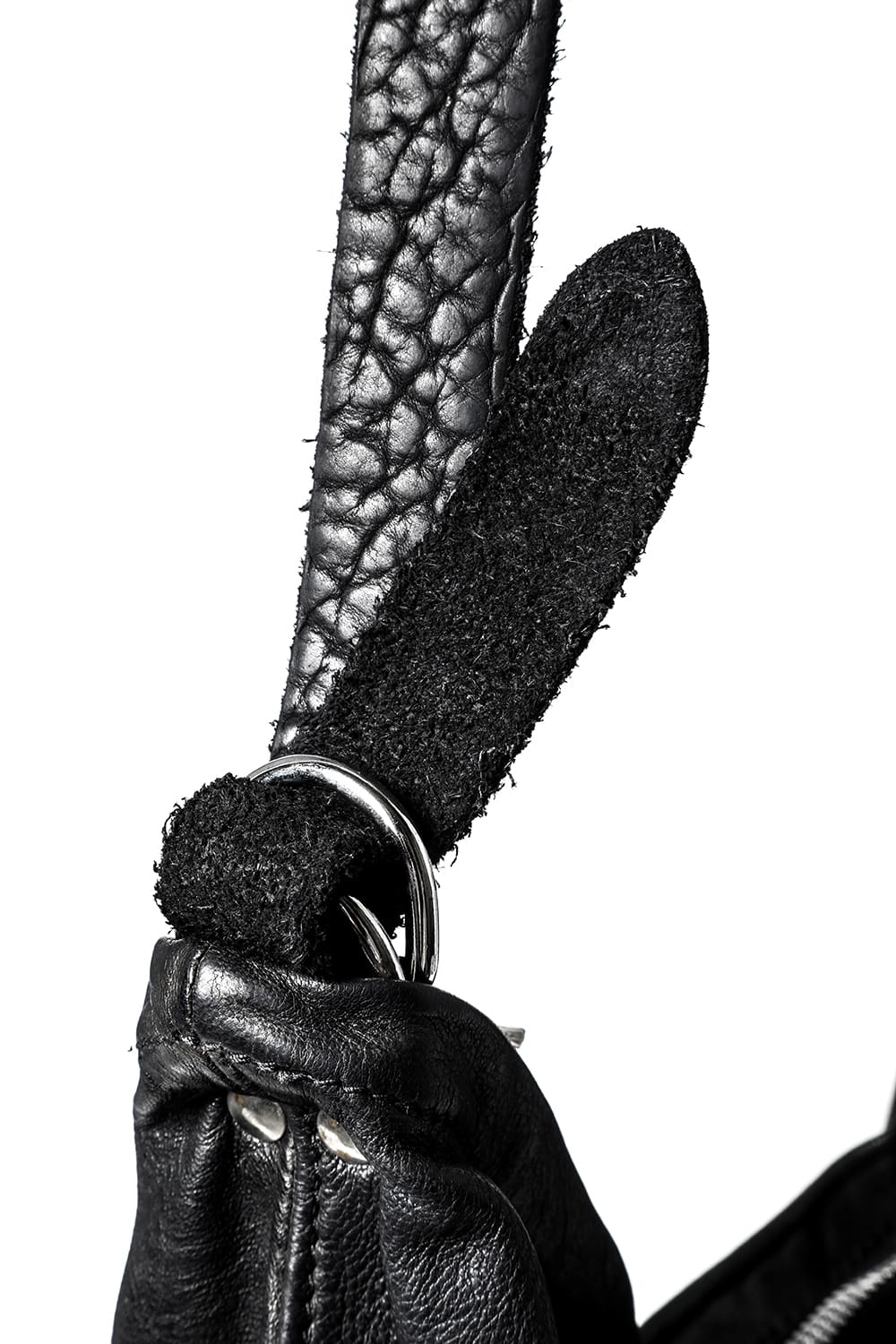 Leather Crossbody Bag - Goat Full Grain Leather - Q20 BLKT