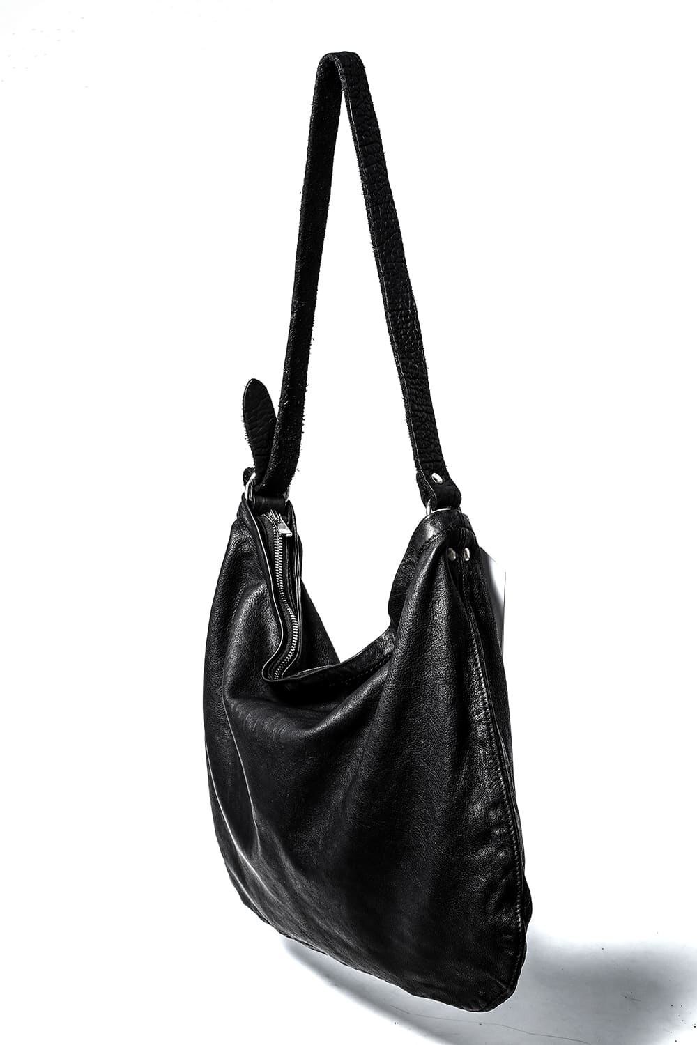 Leather Crossbody Bag - Goat Full Grain Leather - Q20 BLKT