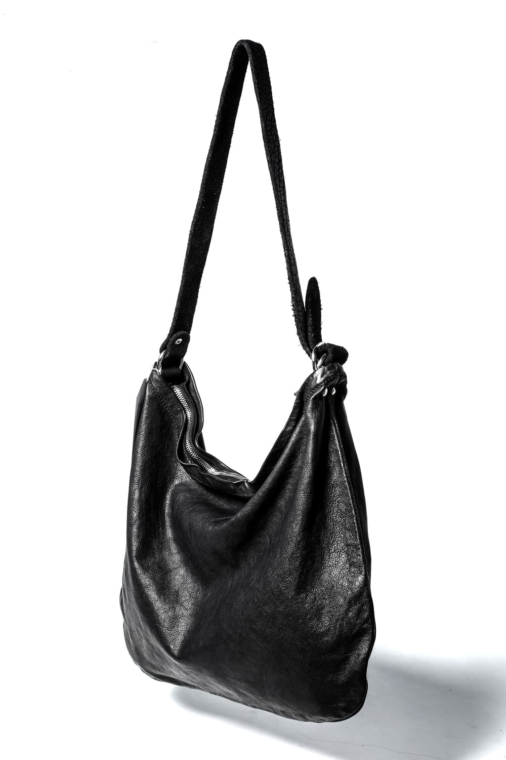 Leather Crossbody Bag - Goat Full Grain Leather - Q20 BLKT