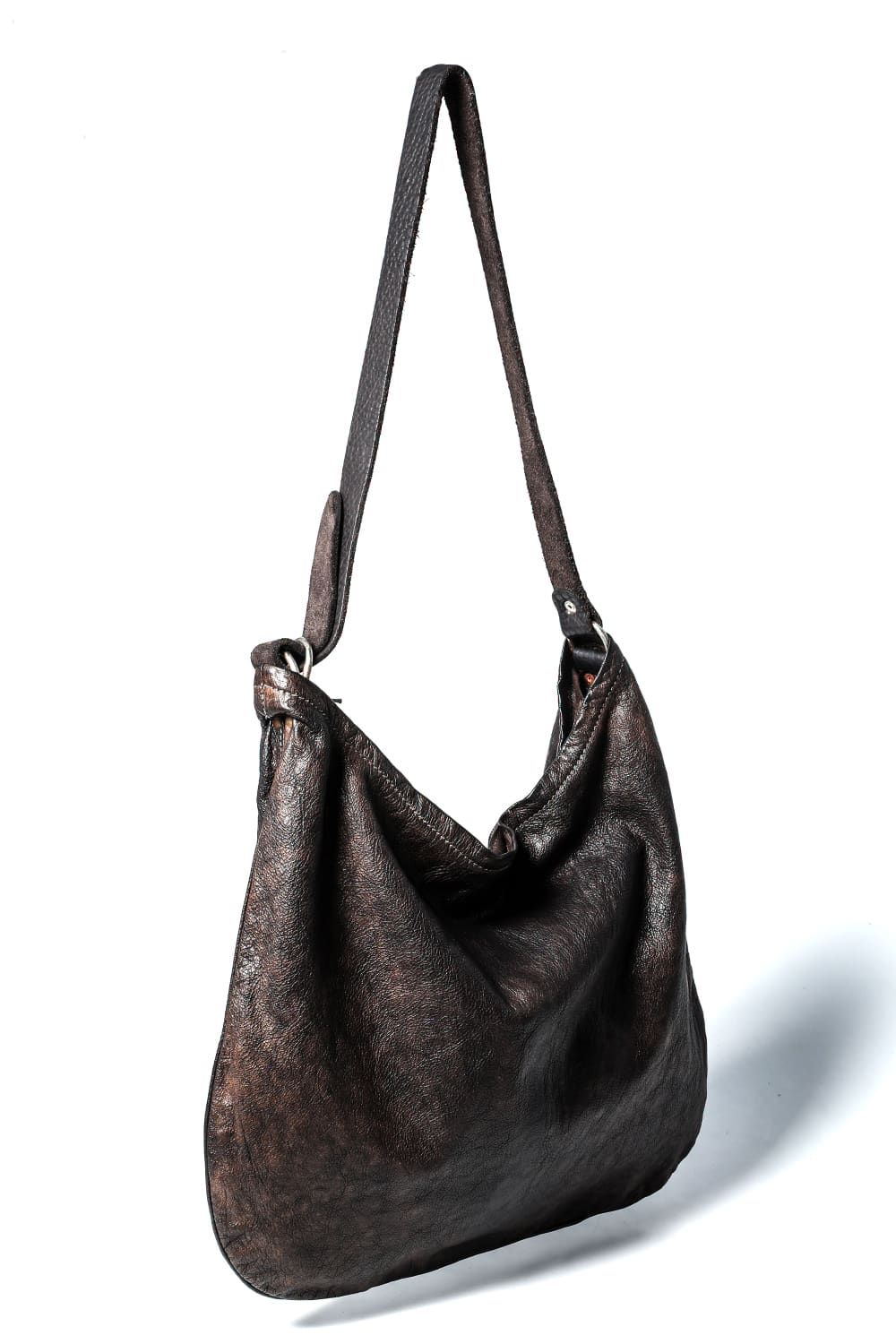 Leather Crossbody Bag - Goat Full Grain Leather - Q20 CV60T