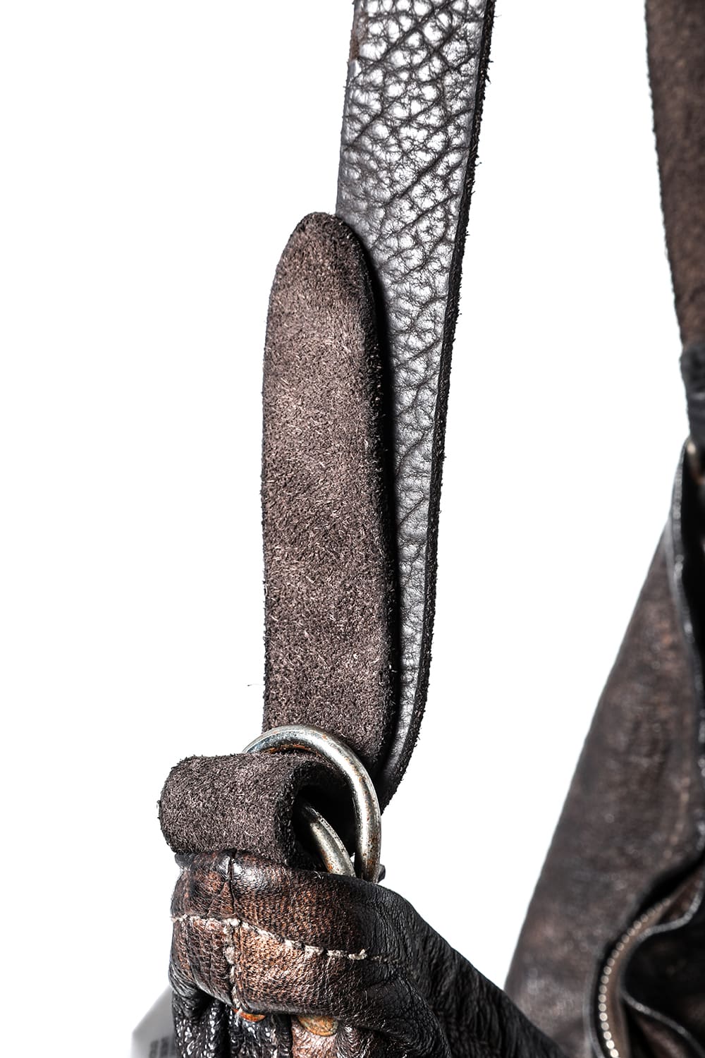 Leather Crossbody Bag - Goat Full Grain Leather - Q20 CV60T