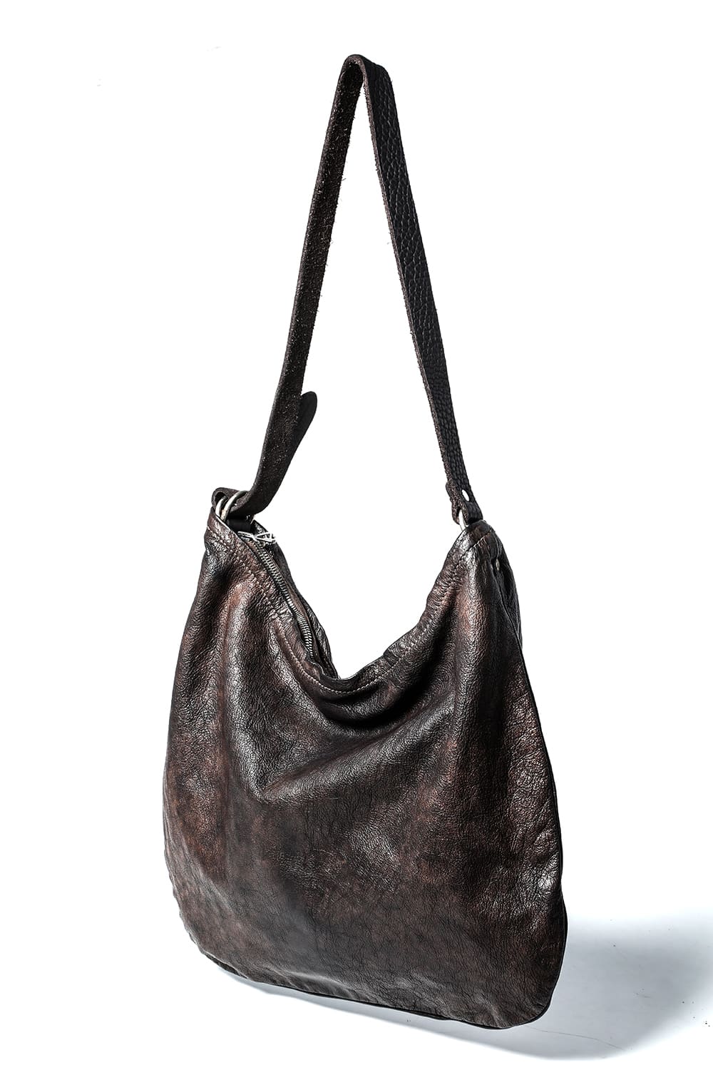 Leather Crossbody Bag - Goat Full Grain Leather - Q20 CV60T