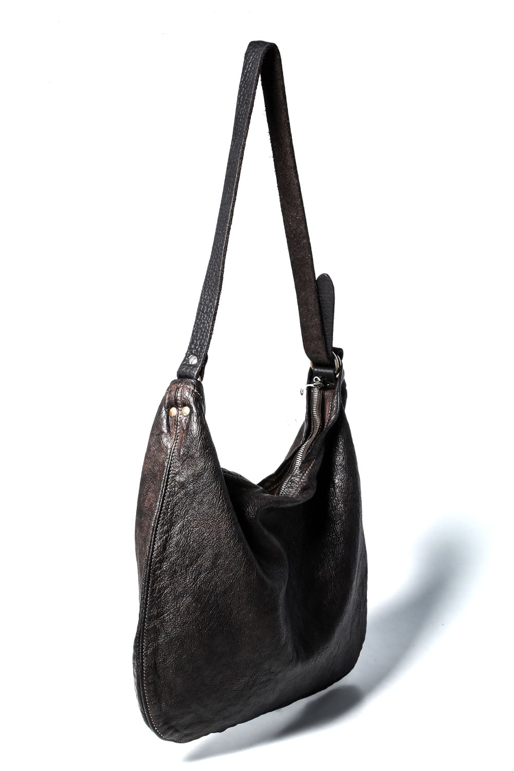 Leather Crossbody Bag - Goat Full Grain Leather - Q20 CV60T