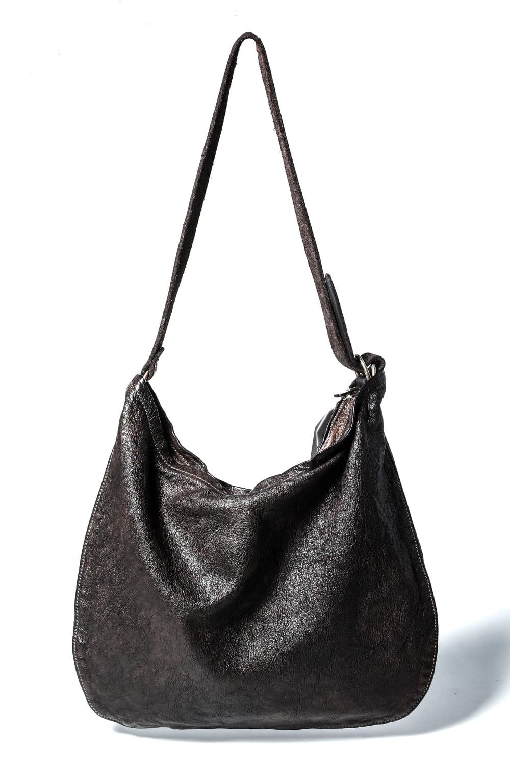 Leather Crossbody Bag - Goat Full Grain Leather - Q20 CV60T