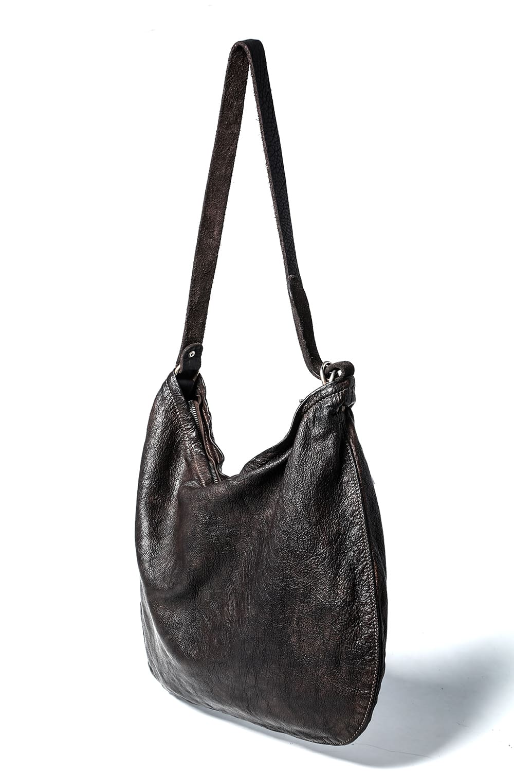 Leather Crossbody Bag - Goat Full Grain Leather - Q20 CV60T
