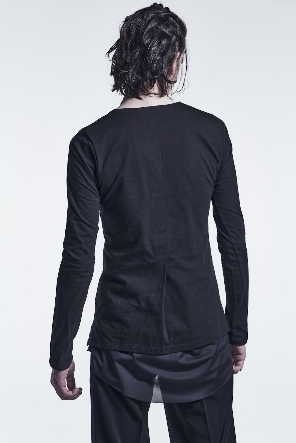 Layered Frill T-Shirts Black/Black