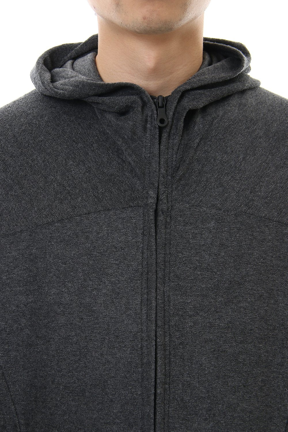 CROSS NECK HOODIE C.Gray