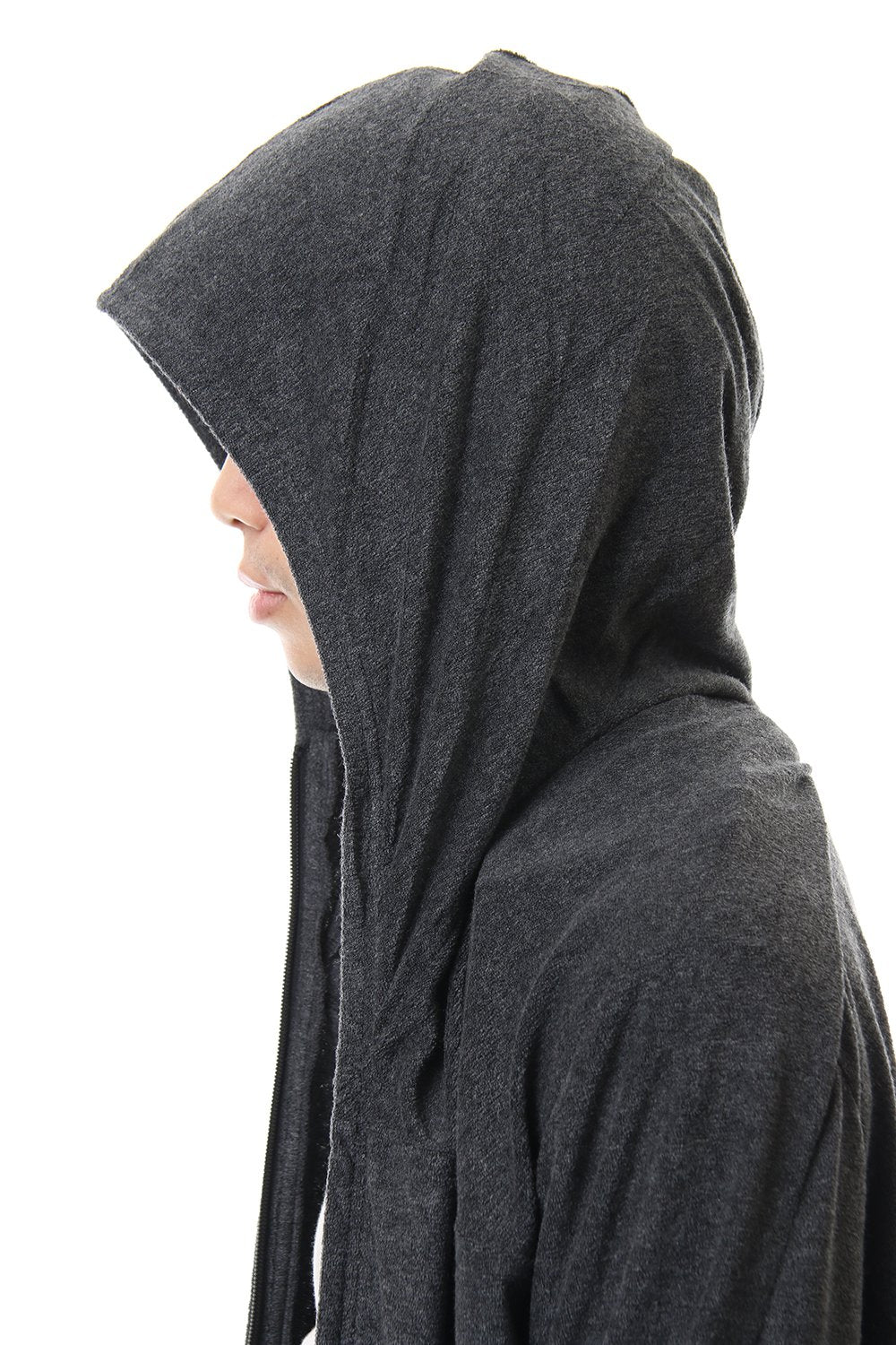 CROSS NECK HOODIE C.Gray