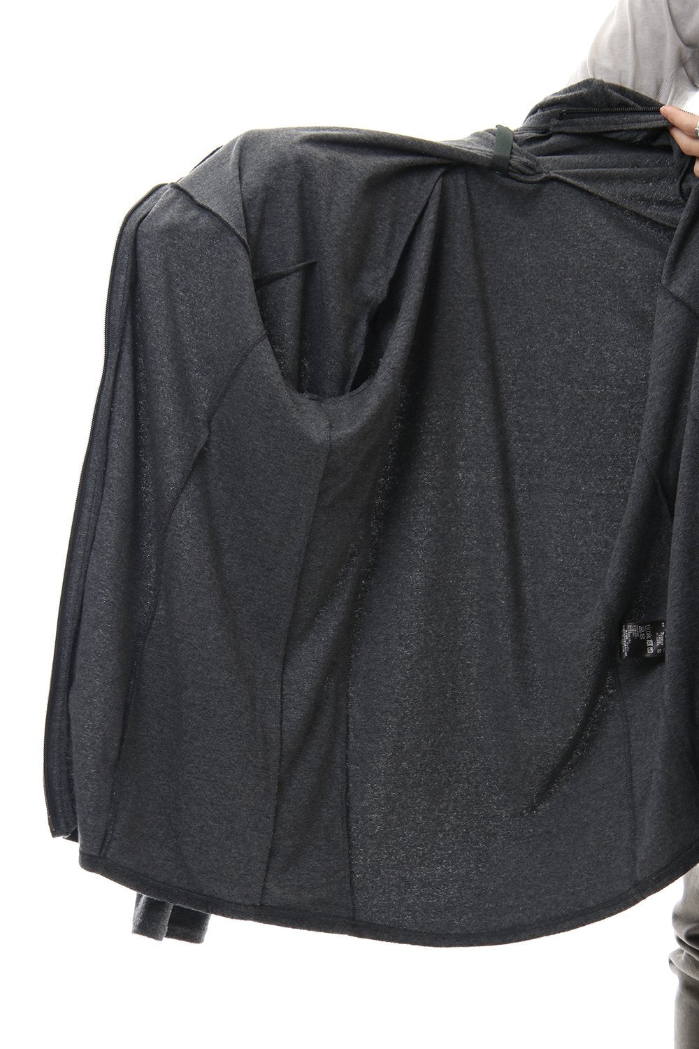 CROSS NECK HOODIE C.Gray