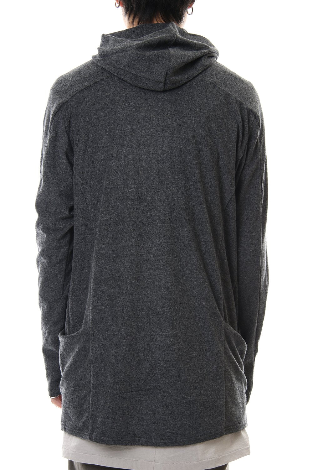 CROSS NECK HOODIE C.Gray