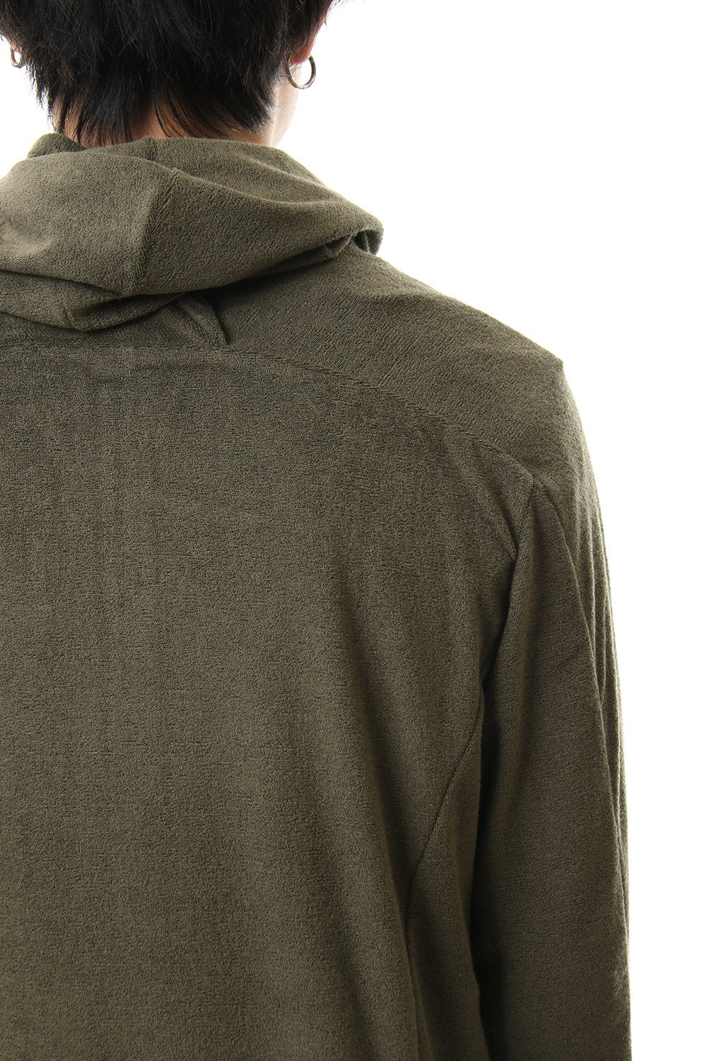 CROSS NECK HOODIE Khaki