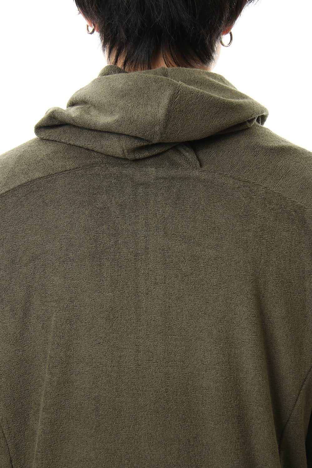 CROSS NECK HOODIE Khaki