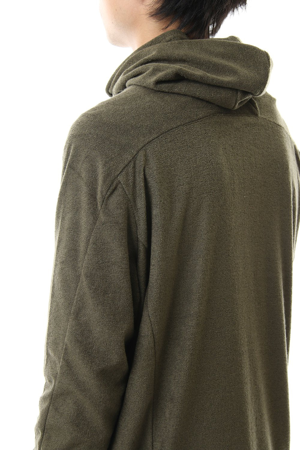 CROSS NECK HOODIE Khaki